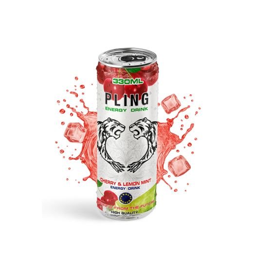 Pling Cherry & Lemon Mint Energy Drink 330ml