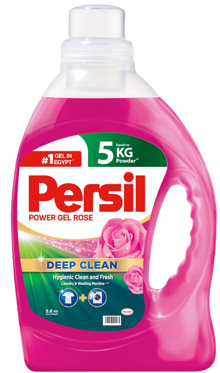 برسيل باور جل برائحة الورد لغسيل الملابس 2.5lt